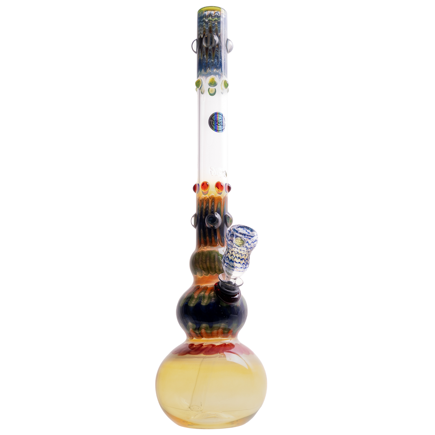18" Wroled Triple Bubble w/ Full Color Mouthpiece, 12mm Slide