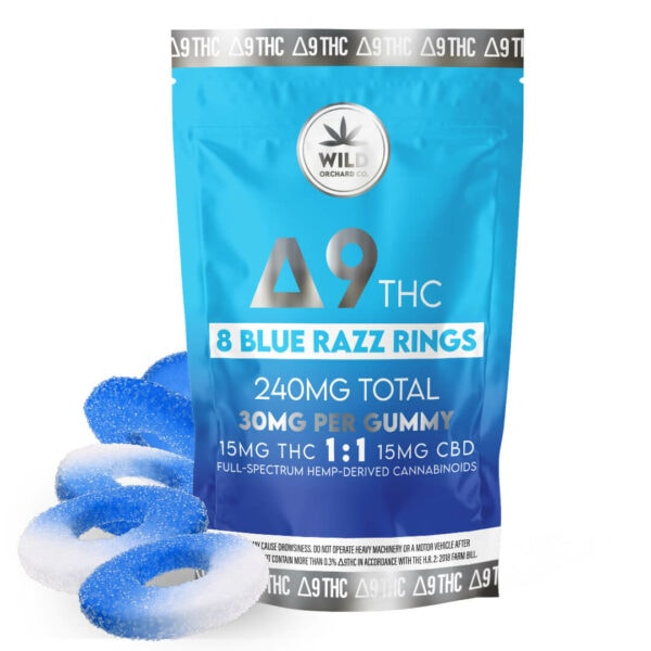 WILD ORCHARD DELTA 9 BLUE RAZZ RINGS