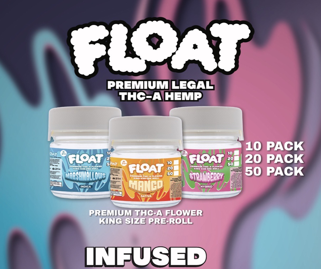 FLOAT 1.5G PRE-ROLL PREMIUM INFUSED KING SIZED