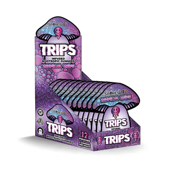 TRIPS Nootropic Gummy 5ct Bags / 12ct POP Display