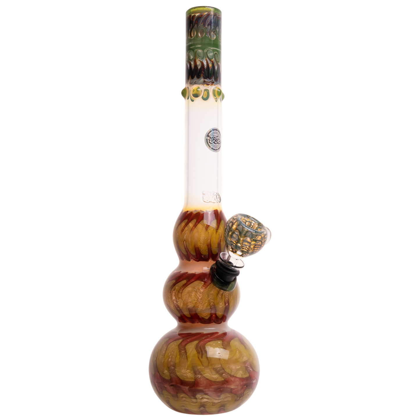 16" Worked Triple Bubble w/ Full Color Mouthpiece, 12mm Slide