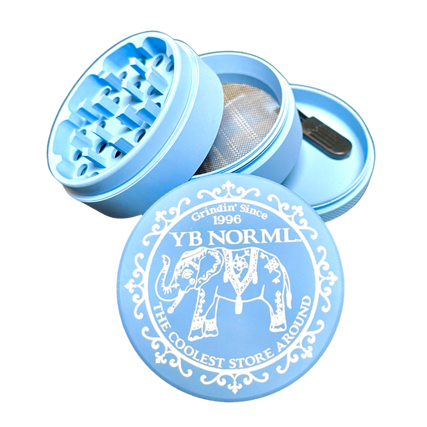 Metal Elephant Non-Stick Grinder Blue 63MM -4 stage