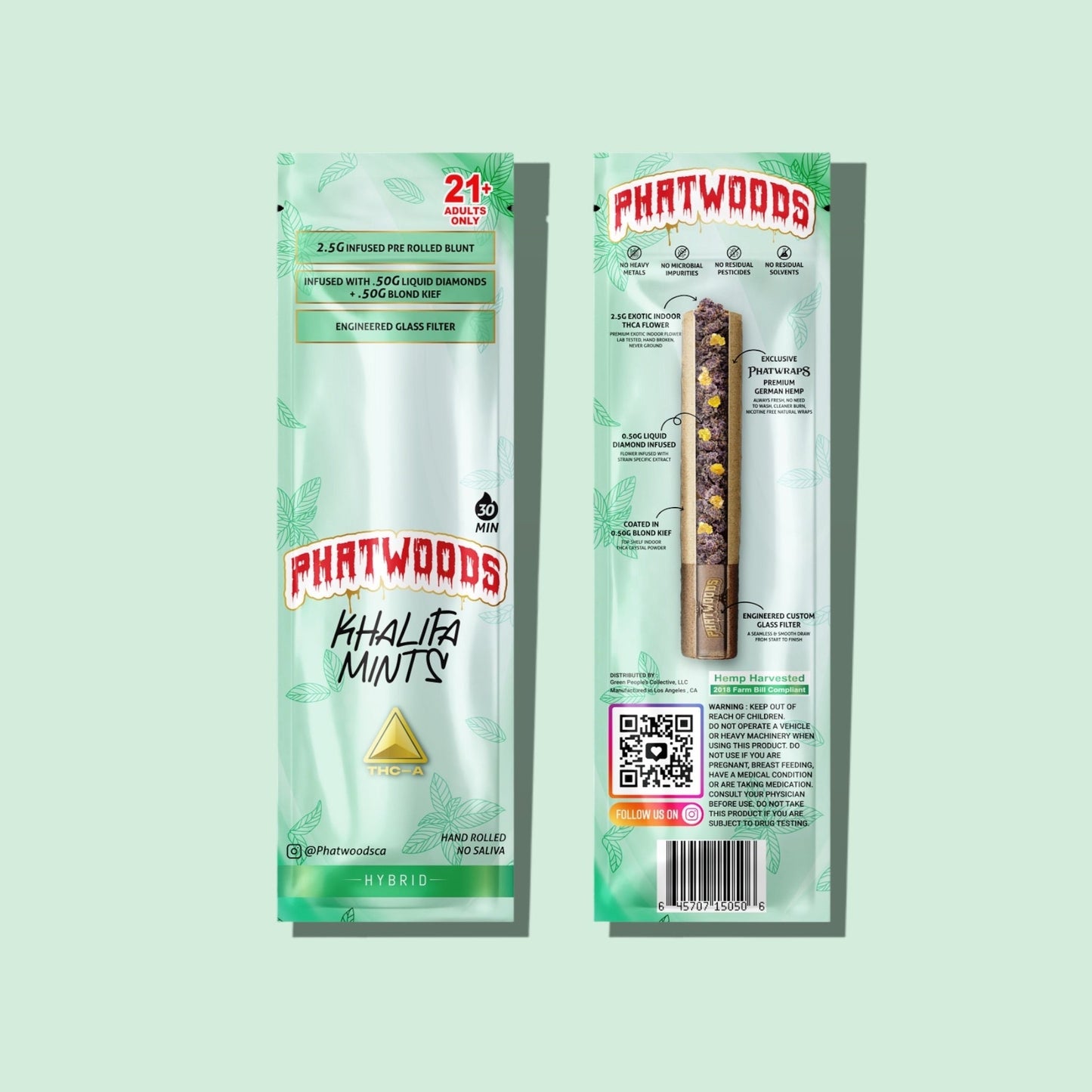PHATWOODS 3.5Gram THC-A Infused PreRoll Cigars.