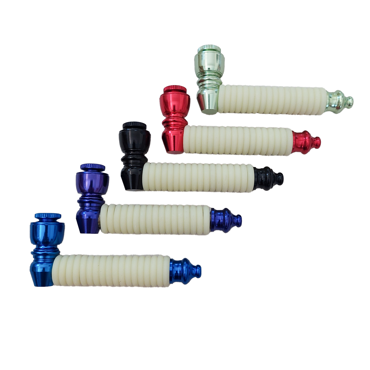 3.5" Glow O-Ring Anodized Metal Hand Pipe