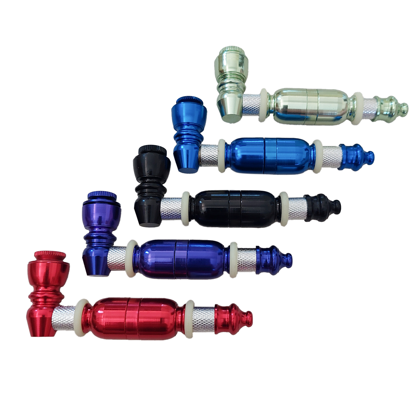 4" Anodized Glow Ring Metal Hand Pipe