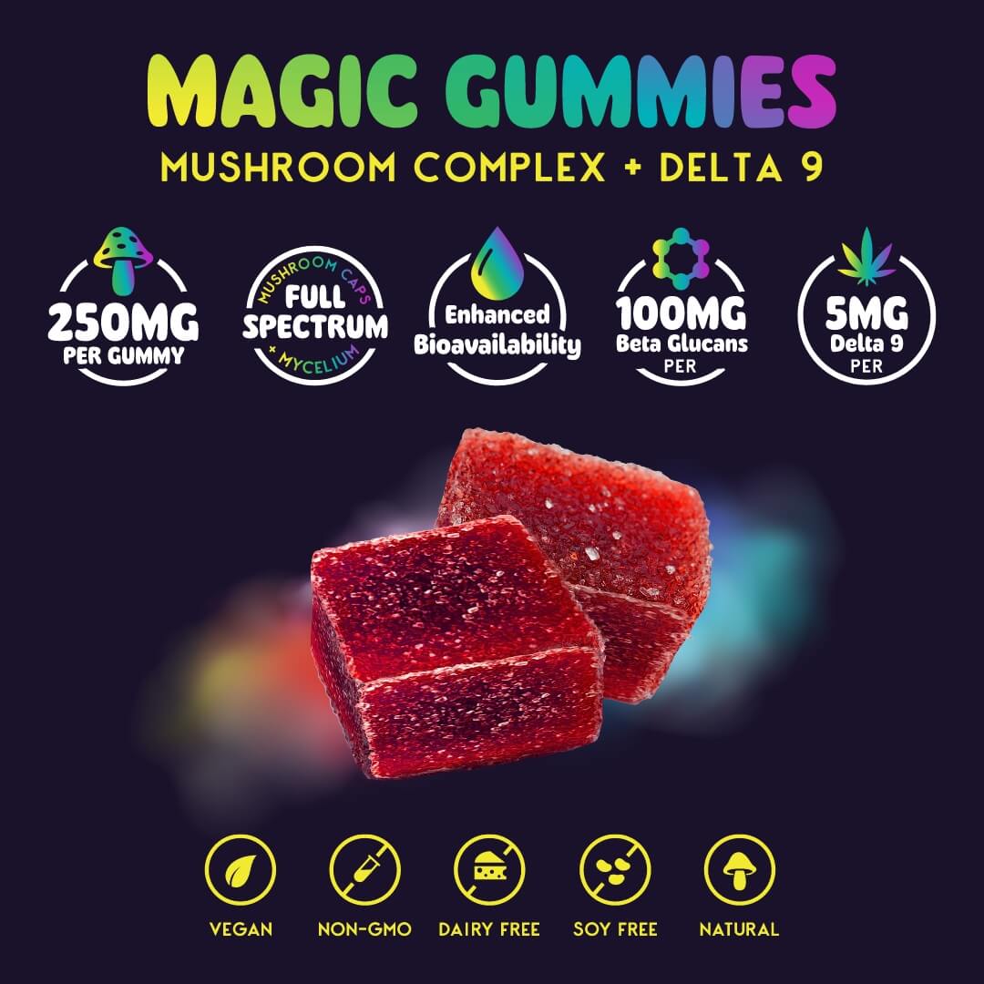 WILD SHROOMZ MUSHROOM + DELTA 9 GUMMIES