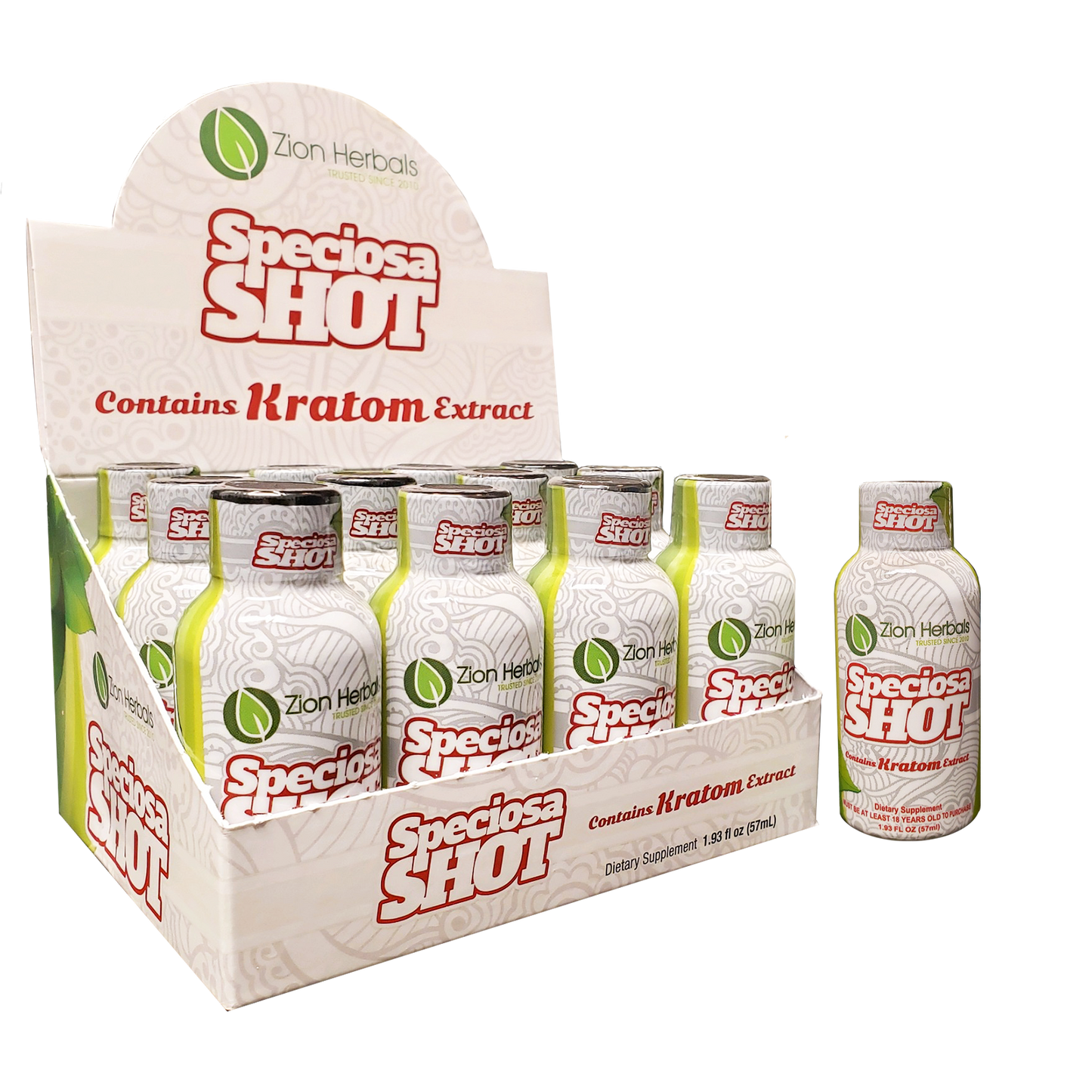 Zion Herbals Speciosa 2oz Shot -Box of 12