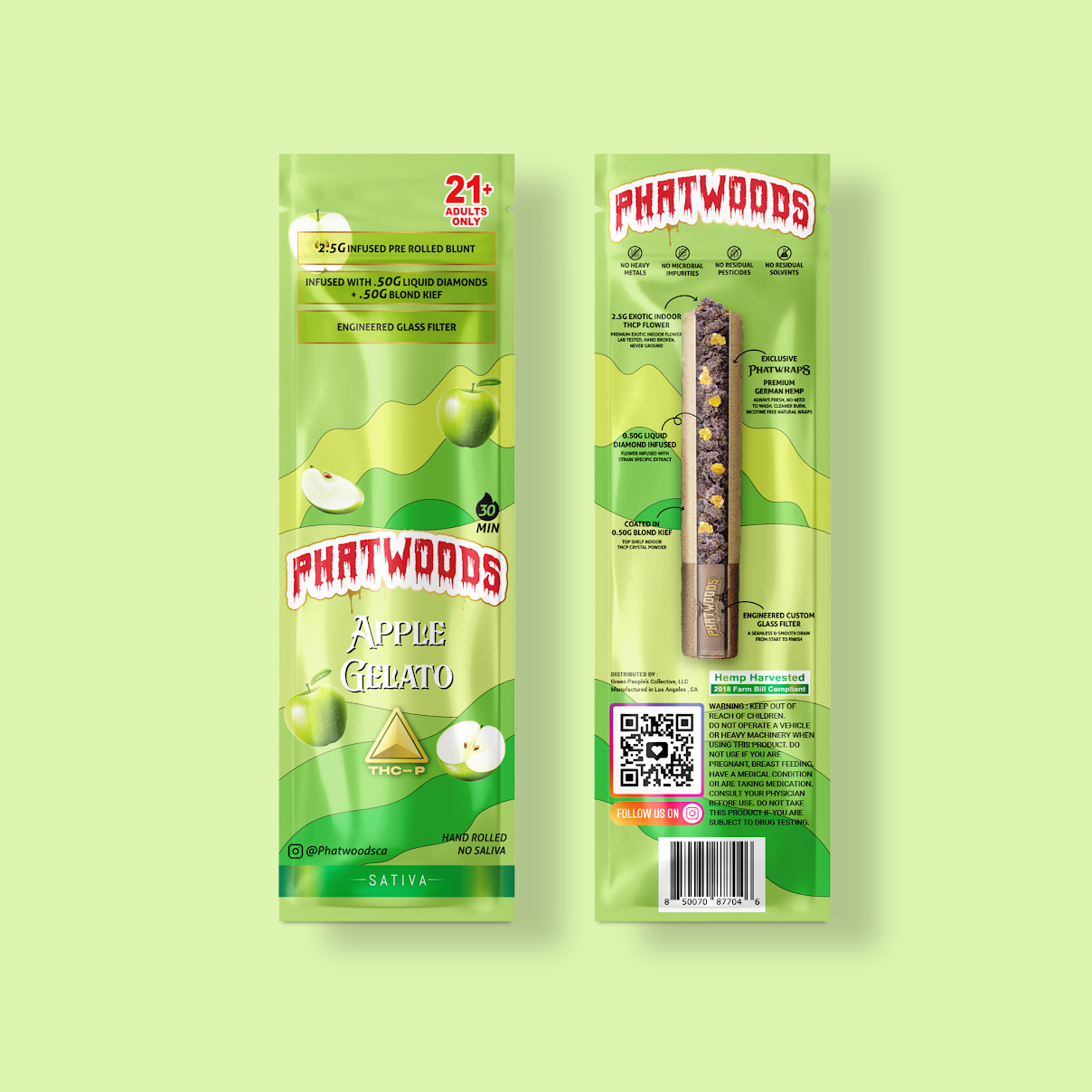 PHATWOODS 3.5Gram THC-P Infused PreRoll Cigars.