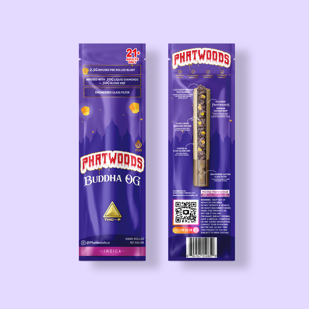 PHATWOODS 3.5Gram THC-P Infused PreRoll Cigars.