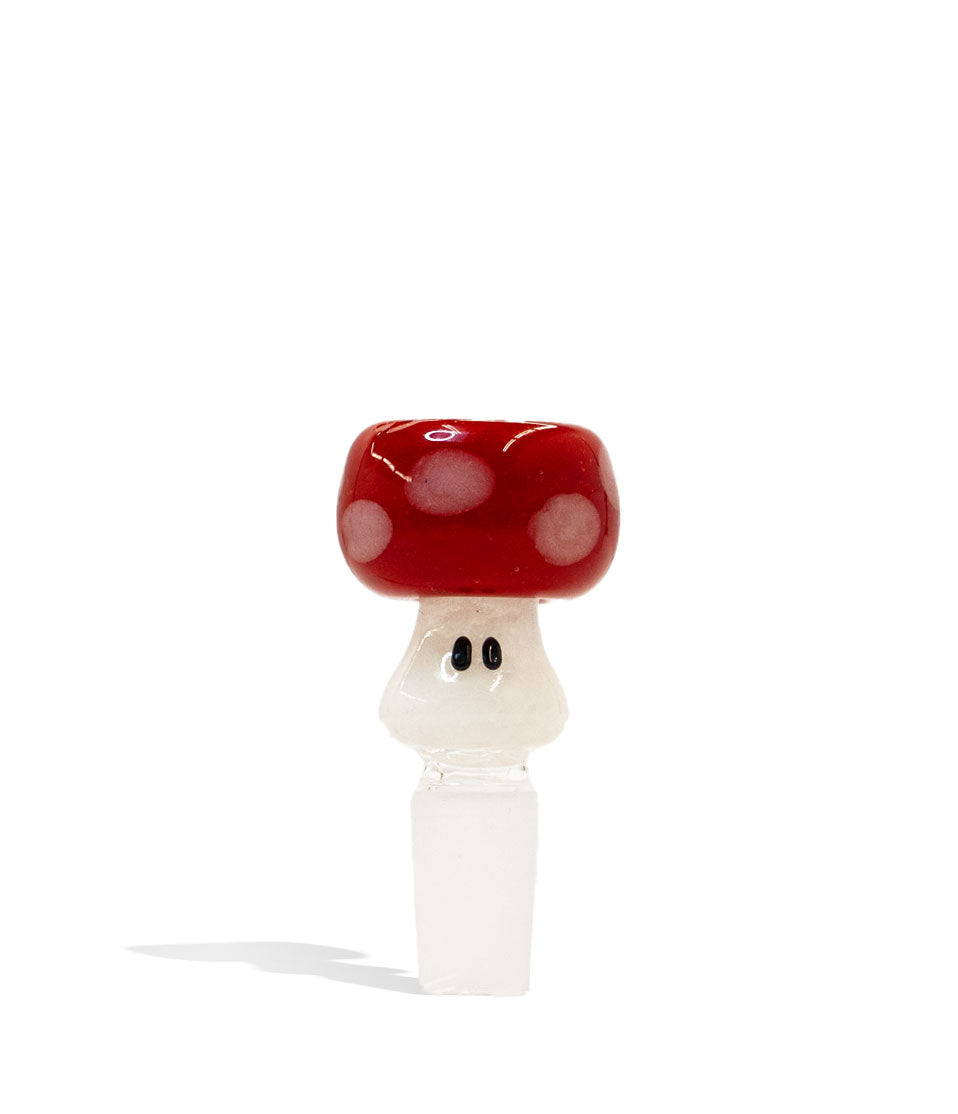 Empire Glassworks UV Red Mushroom 14mm Bowl on white background