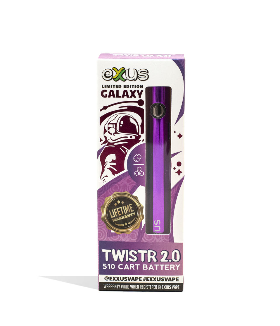 Galaxy Exxus Vape Twistr 2.0 Cartridge Vaporizer 12pk Packaging Single Front View on White Background