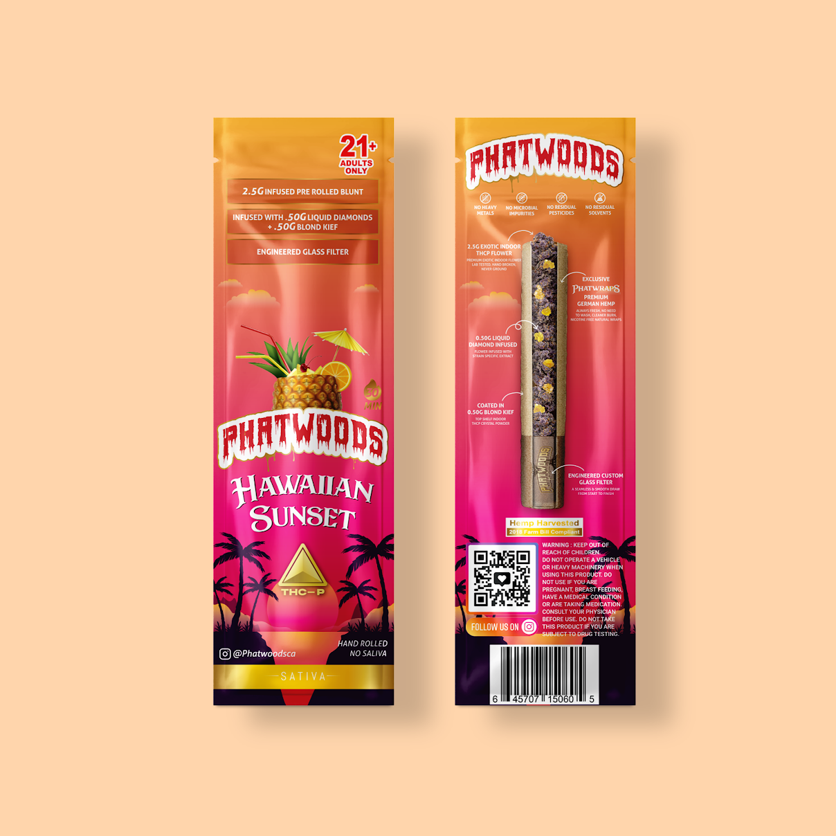 PHATWOODS 3.5Gram THC-P Infused PreRoll Cigars.