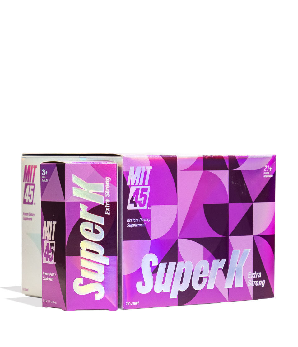 MIT45 Super K Special Edition 30ml Purple Bottle Liquid Supplement Extract 12pk Front View on White Background