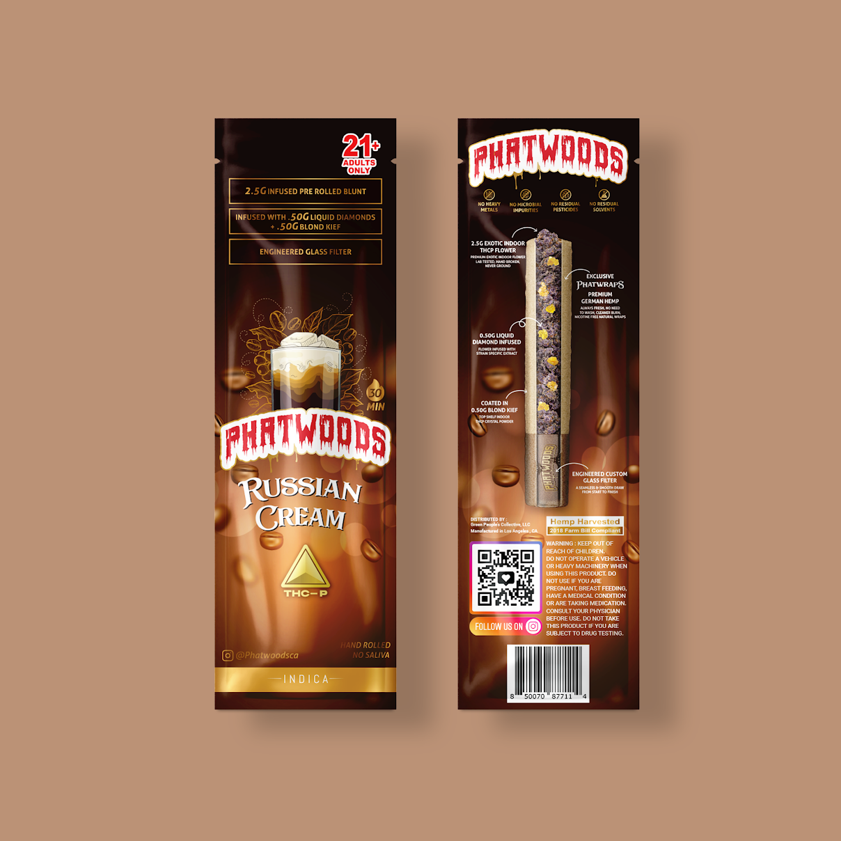 PHATWOODS 3.5Gram THC-P Infused PreRoll Cigars.