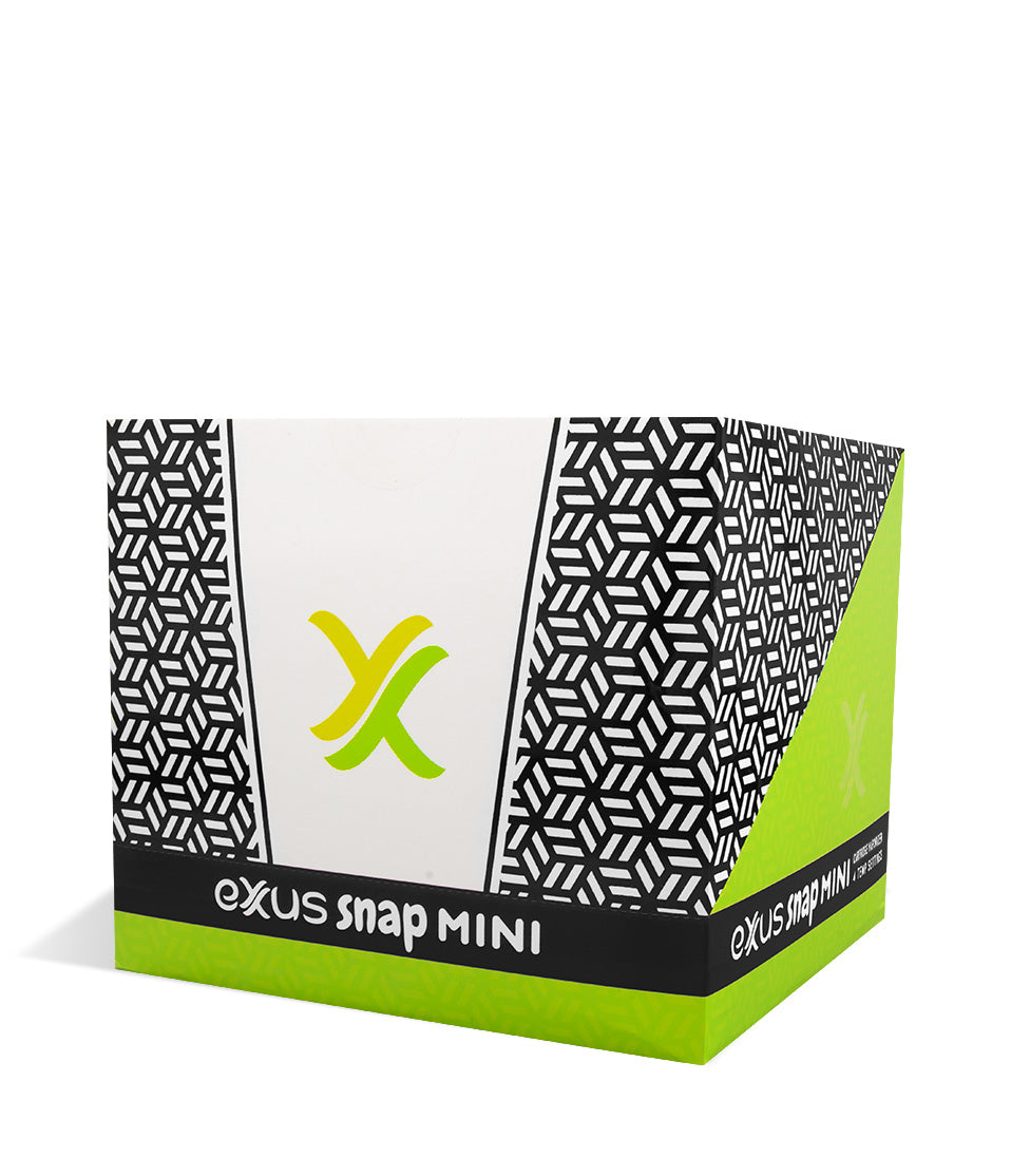 Black front view Exxus Vape Snap VV Mini Concentrate Vaporizer 12pk on white background
