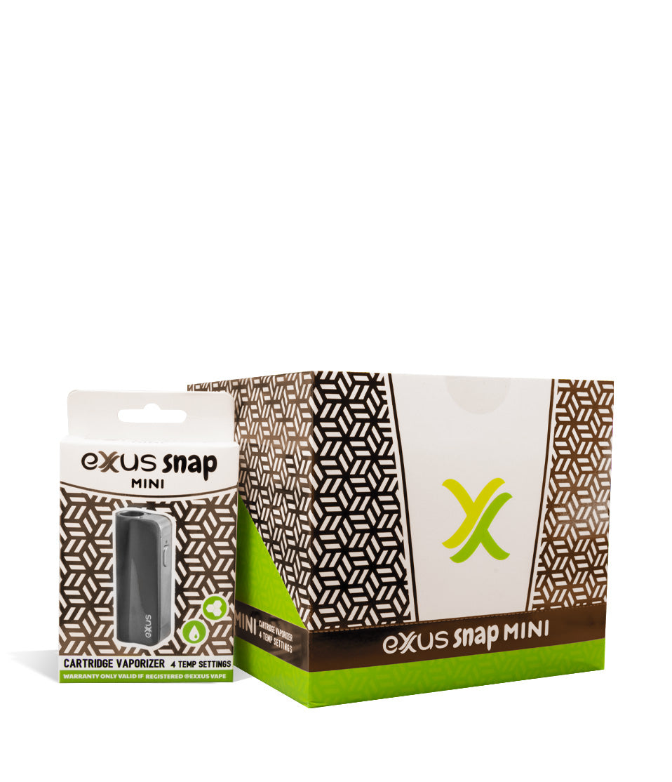 Gunmetal w/single pack Exxus Vape Snap VV Mini Concentrate Vaporizer 12pk on white background