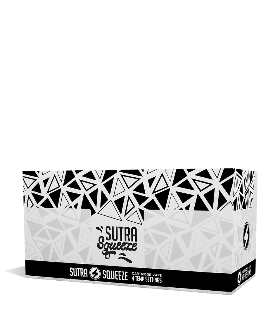 Black front view Sutra Vape Squeeze Cartridge Vaporizer 6pk on white background