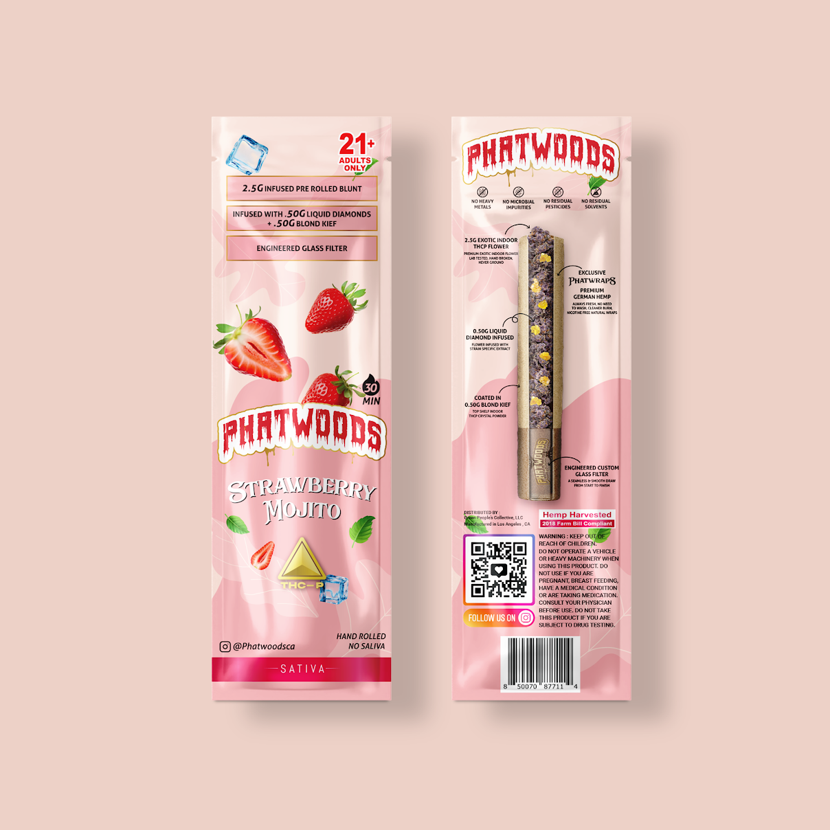 PHATWOODS 3.5Gram THC-P Infused PreRoll Cigars.