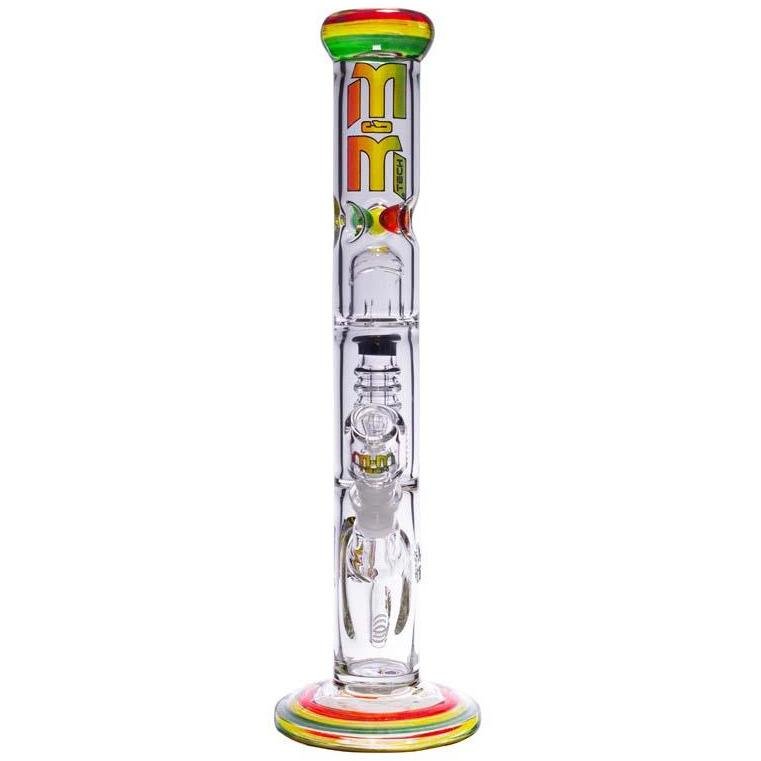 Waterpipe Chandelier Color Ring Straight Tube by M&M Tech - M&M Tech Glass