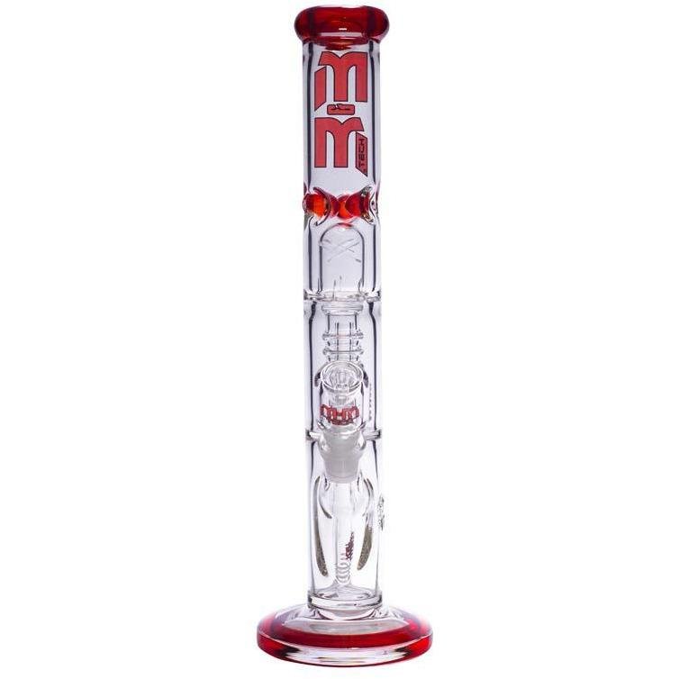 Waterpipe Chandelier Color Ring Straight Tube by M&M Tech - M&M Tech Glass