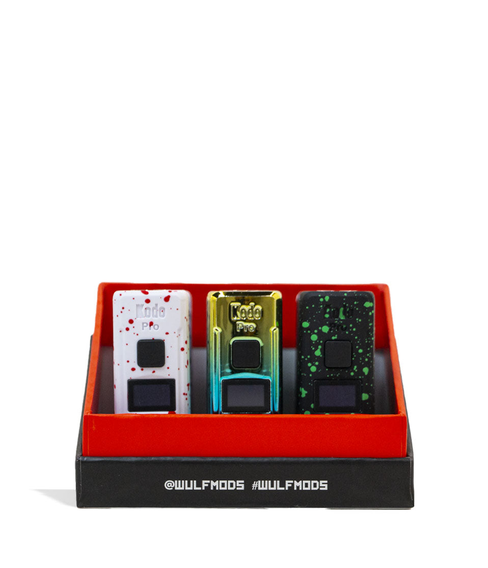 Wulf Mods KODO Pro Cartridge Vaporizer 9pk Packaging Open Front View on White Background