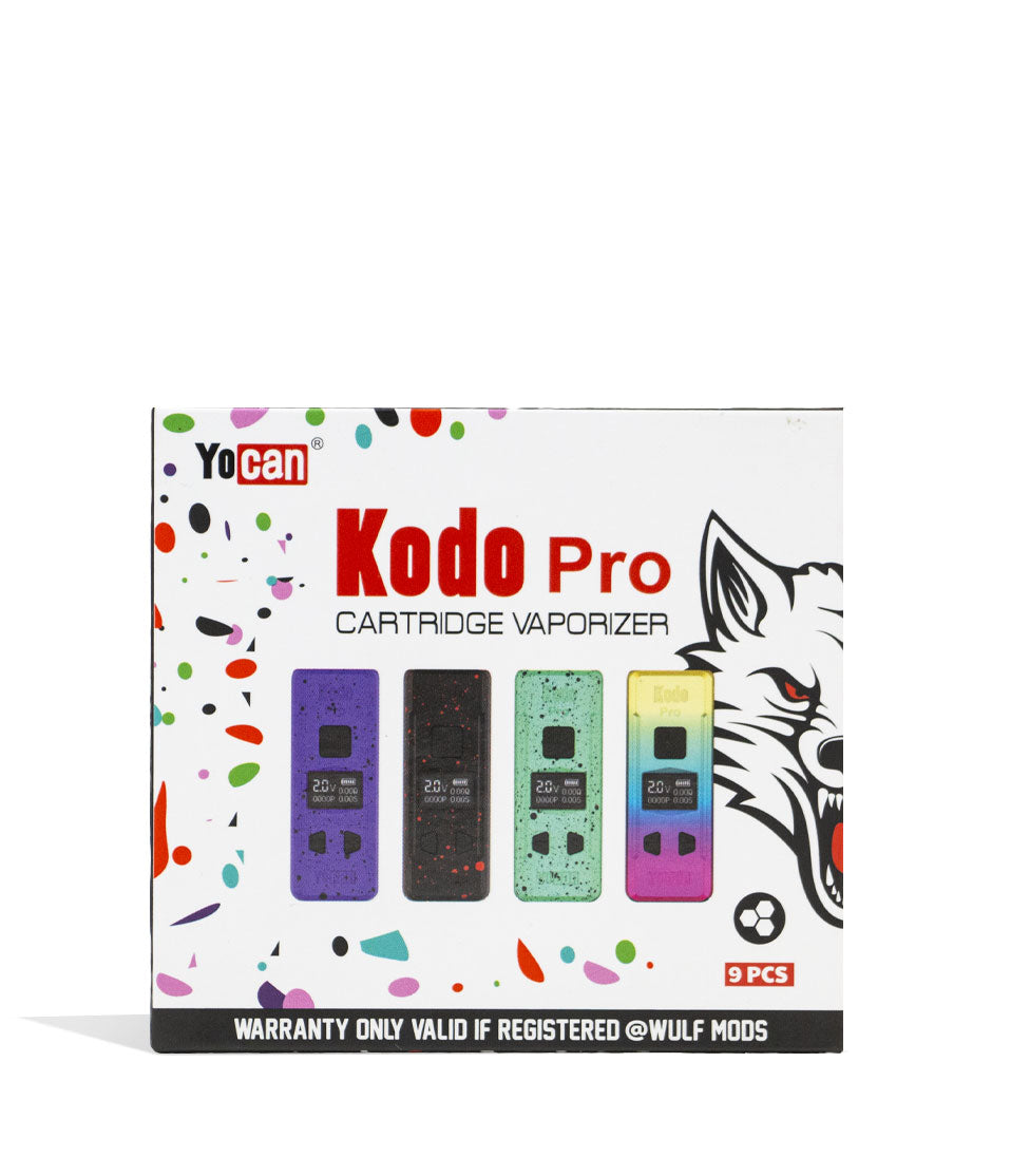 Wulf Mods KODO Pro Cartridge Vaporizer 9pk Packaging Front View on White Background