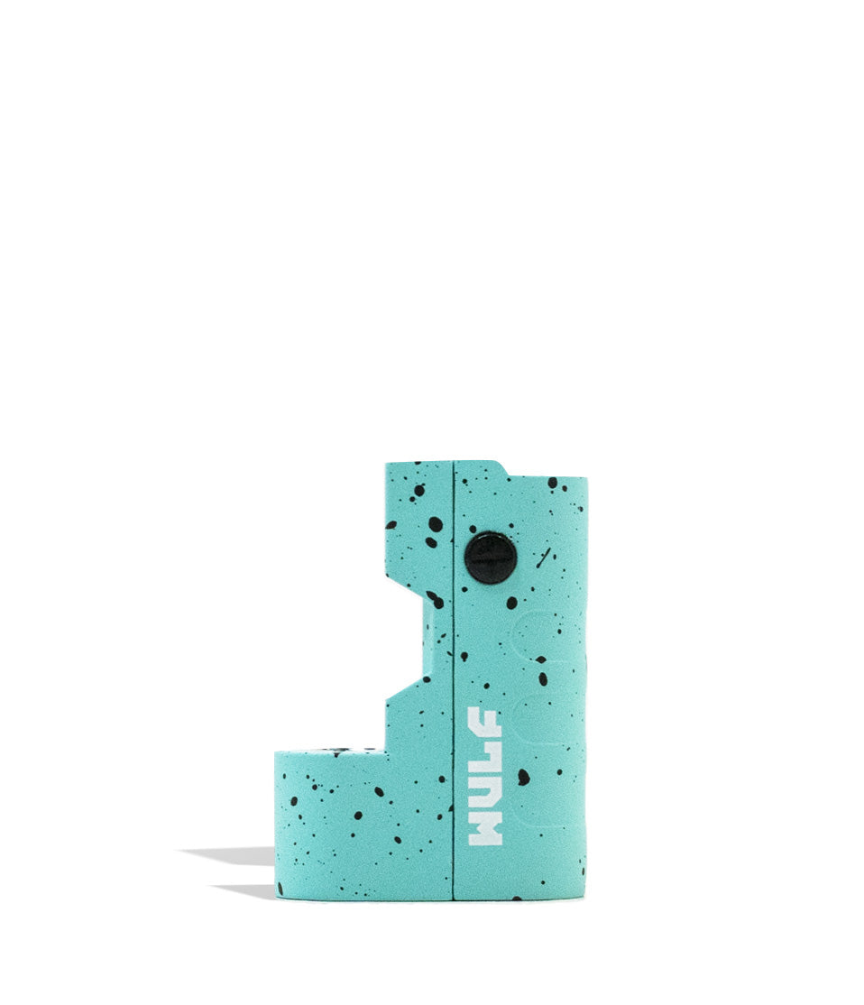 Teal Black Spatter Wulf Mods Micro Max 2g Cartridge Vaporizer 9pk Front View on White Background