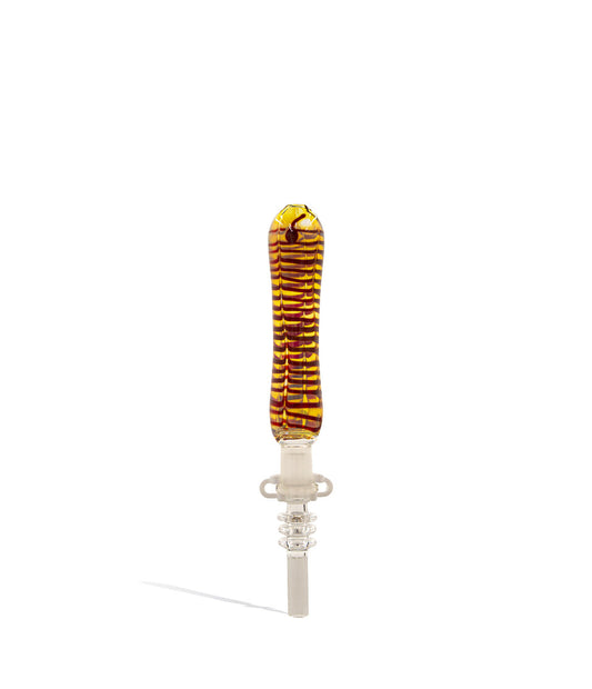 Orange 10mm Quartz Tipped Nectar Straw with 10mm Clip on white background