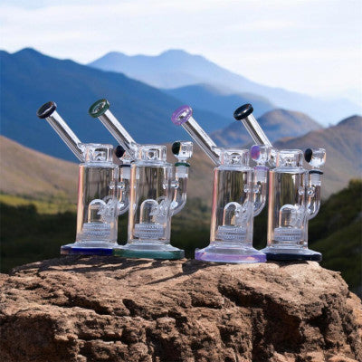 10” 65mm Side Arm Matrix Perk Bubbler w/ Splash guard