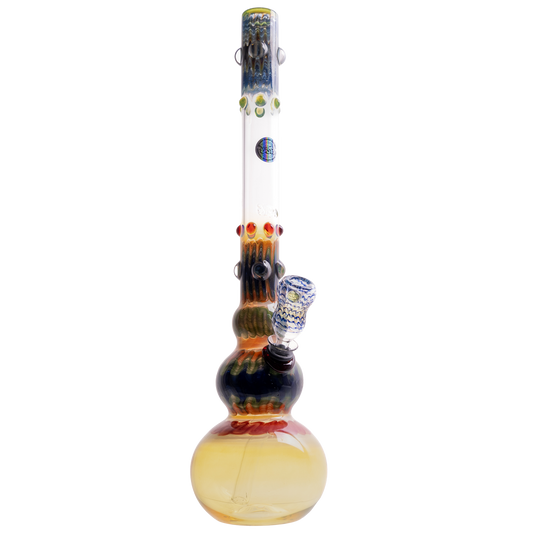 18" Wroled Triple Bubble w/ Full Color Mouthpiece, 12mm Slide