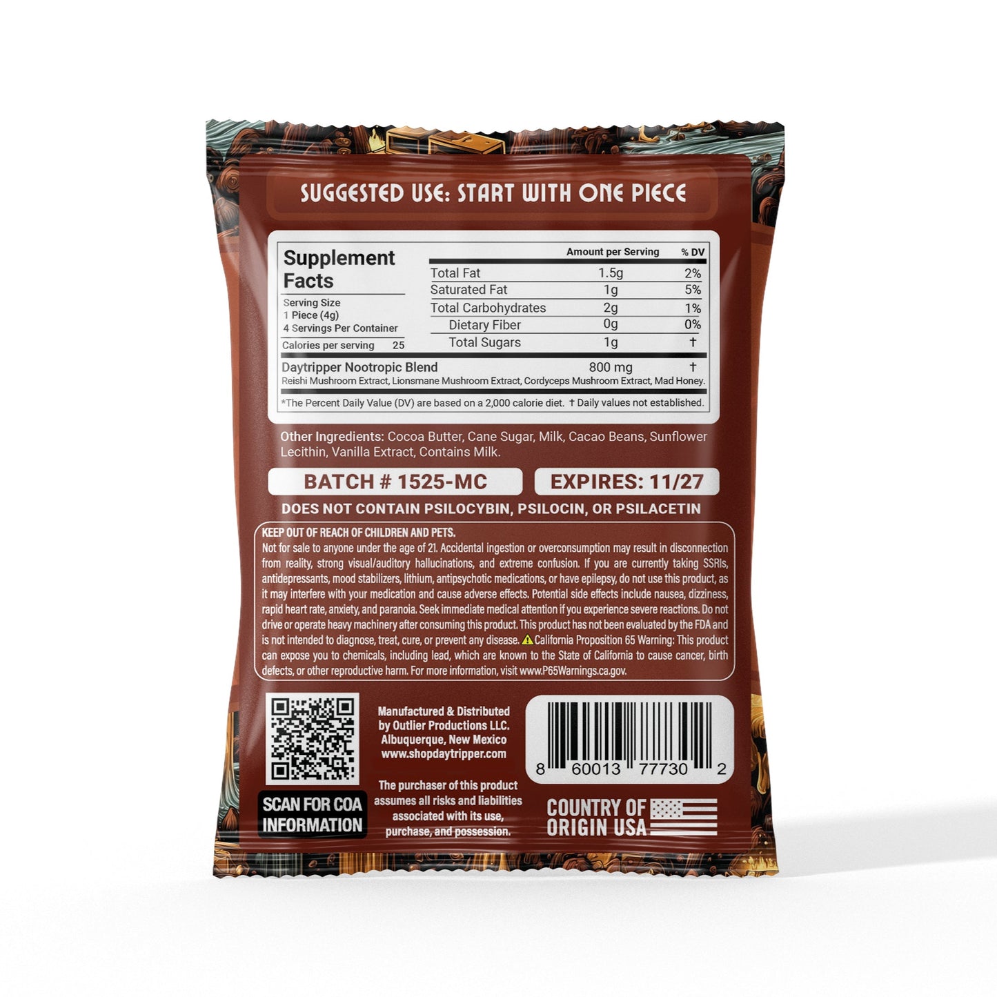 4-Piece Artisan Mushy Chocolate