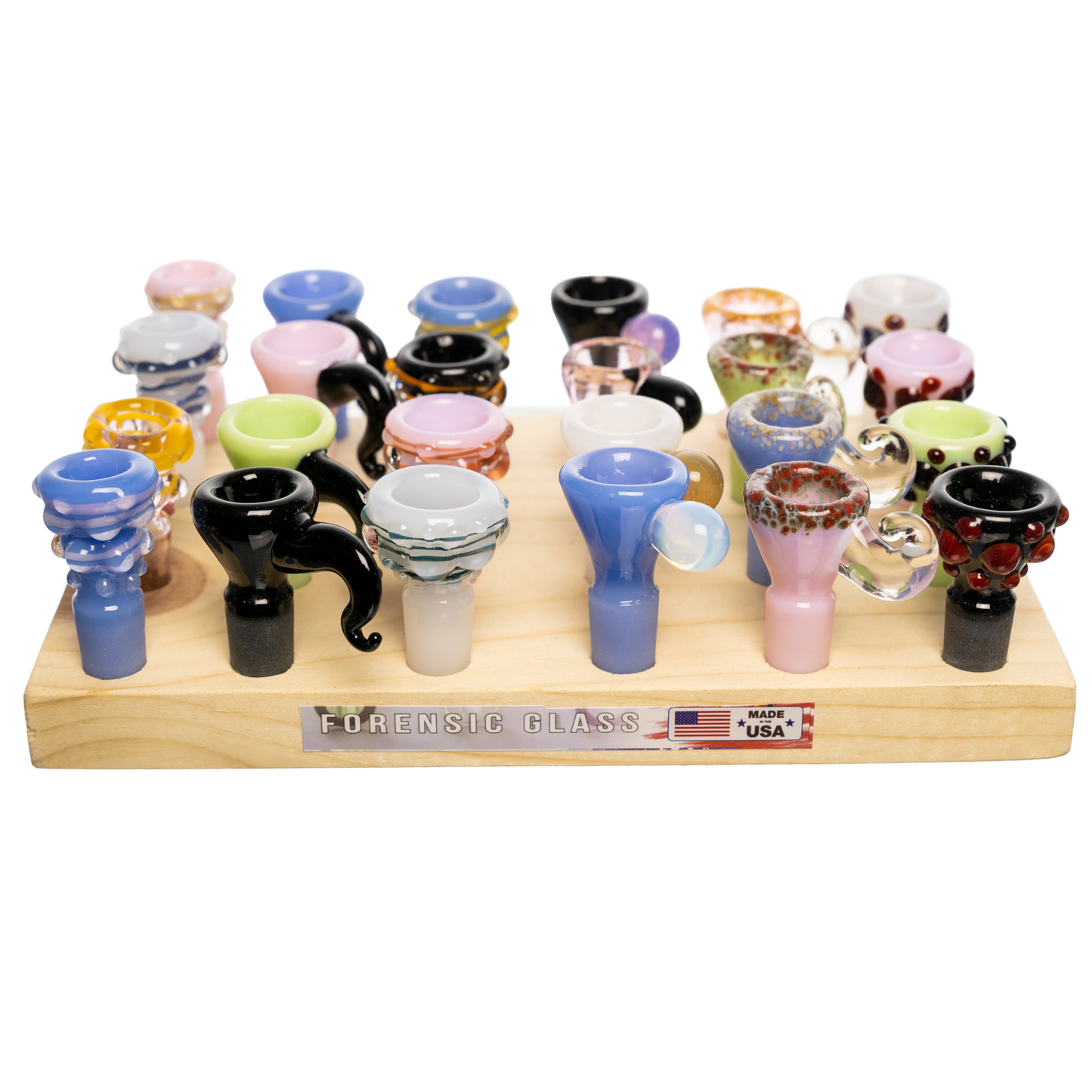 24pc Assorted Color Slides W/ Wood Tray