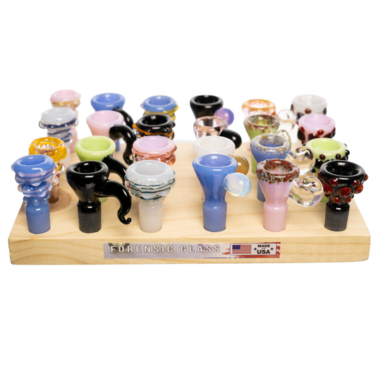 24pc Assorted Color Slides W/ Wood Tray