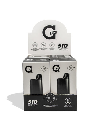 G Pen HYDOUT 10pk 510 battery vape display packaging on a white background