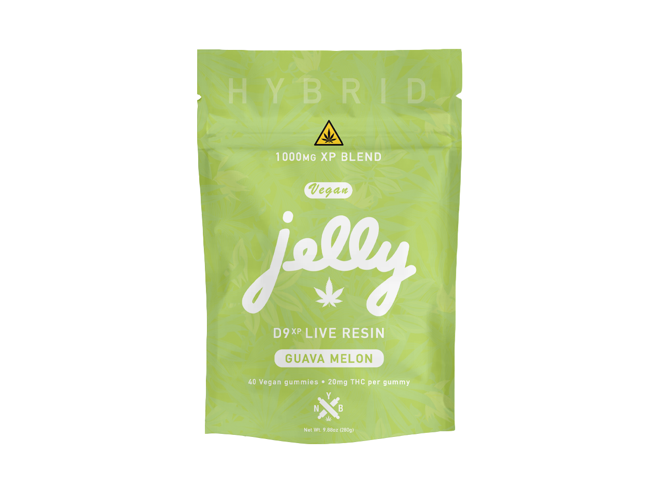 Jelly D9 XP Live Resin Blend 1,000mg Gummy Bag