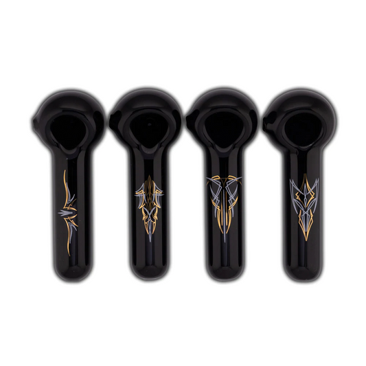 Pin Stripe-Jumbo Spoon-Set of 4-Black