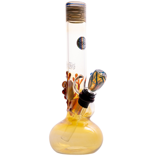 11" Fumed Bubble w/ Spintrail Lip w/ 3D Artwork, 12mm Slide
