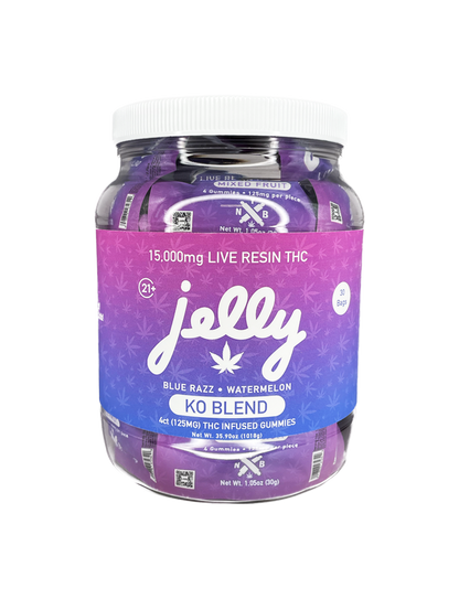 Jelly KO Live Resin Blend 15,000mg Gummy To-Go Jar