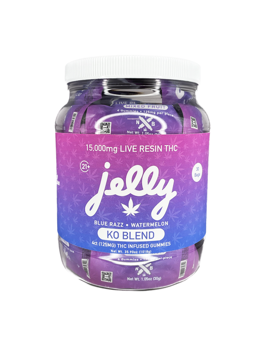 Jelly KO Live Resin Blend 15,000mg Gummy To-Go Jar
