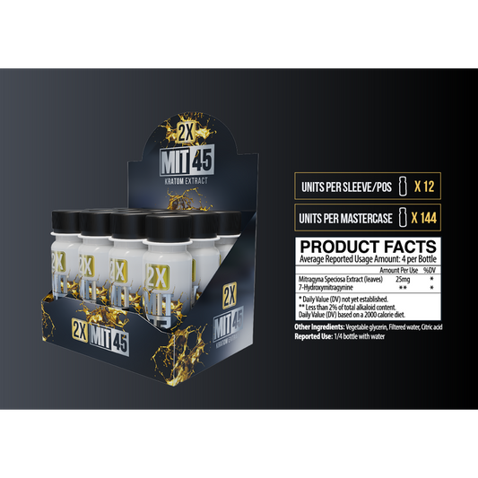 MIT 45 Silver 2x (2oz) - 12 Pack Display
