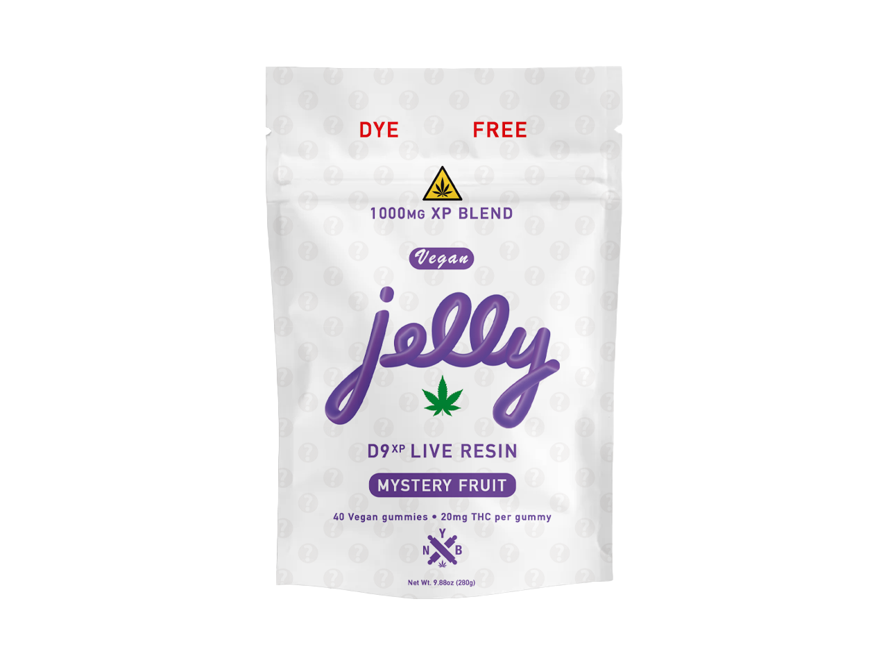 Jelly D9 XP Live Resin Blend 1,000mg Gummy Bag