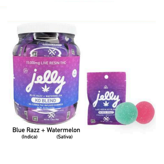 Jelly KO Live Resin Blend Gummies Togo Jars