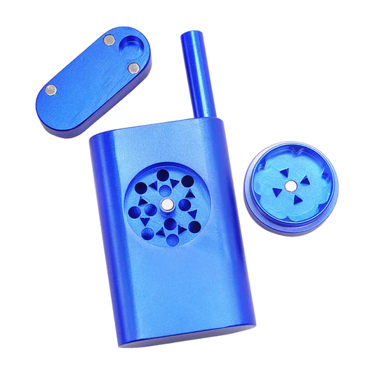 Metal Dugout w/Built in Grinder &amp; Cigarette Bat. Magnetic Lid Closure