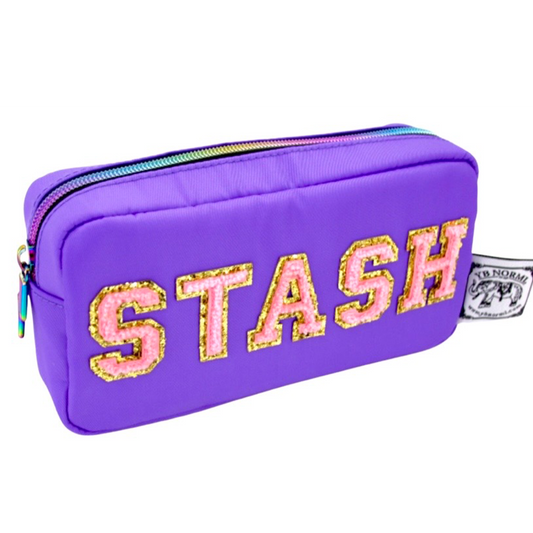 Purple Neon Nylon STASH Bag