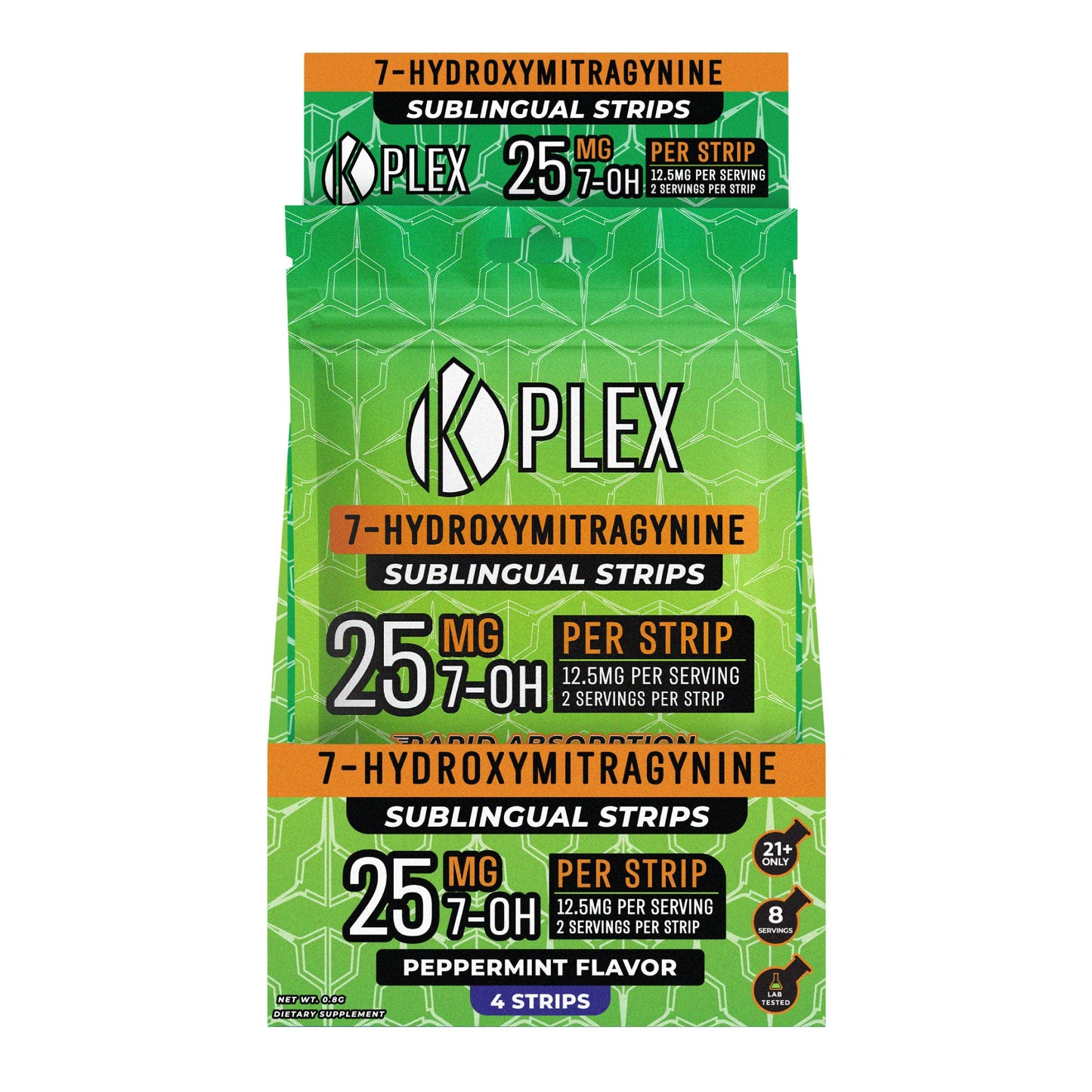 25MG K-Plex Advanced Kratom Sublingual Strips (4 Strips)
