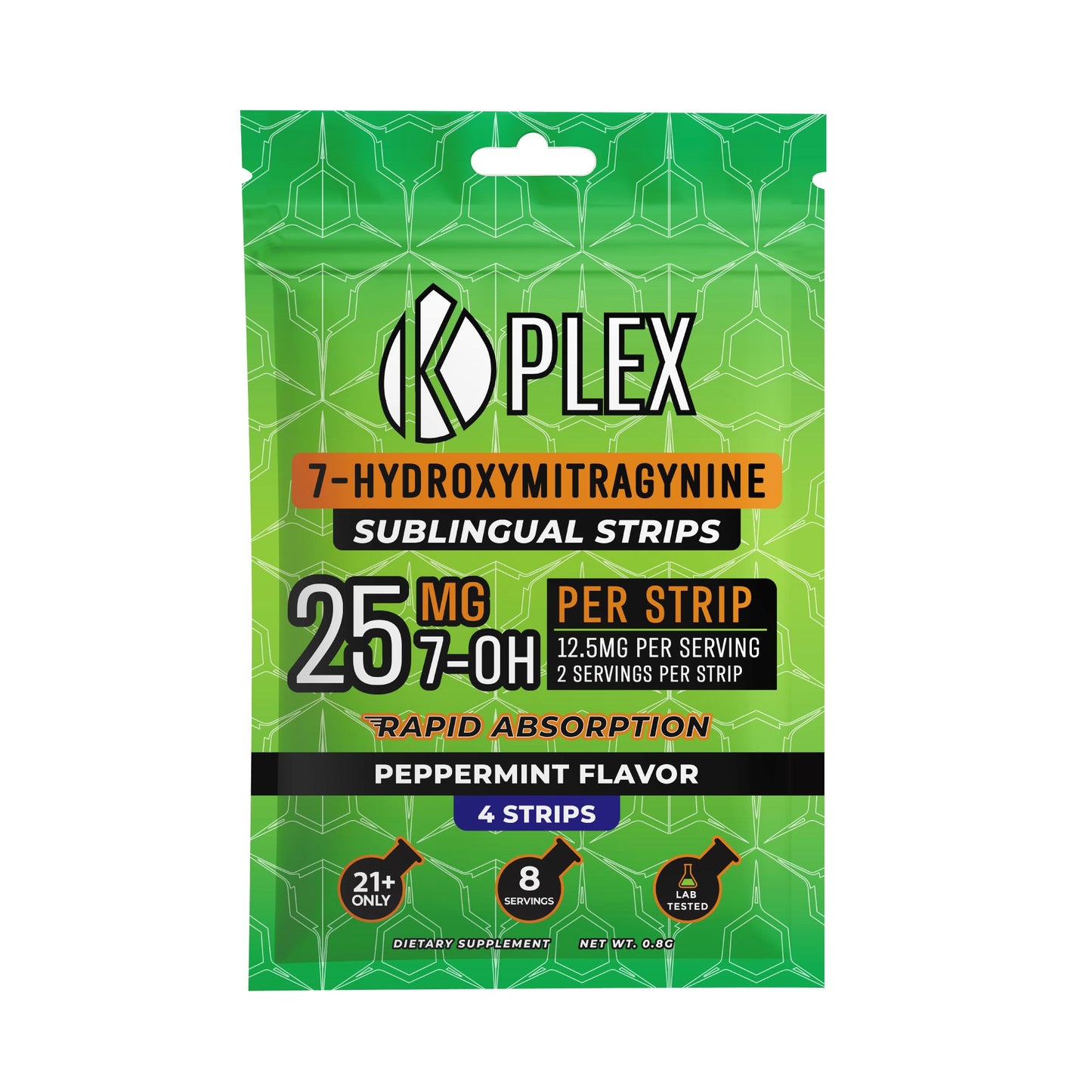 25MG K-Plex Advanced Kratom Sublingual Strips (4 Strips)