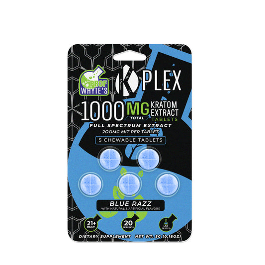 K-PLEX-1000MG-5 COUNT-Kratom Extract Tablets