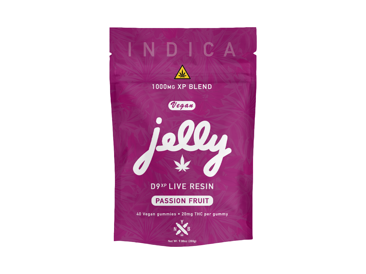 Jelly D9 XP Live Resin Blend 1,000mg Gummy Bag