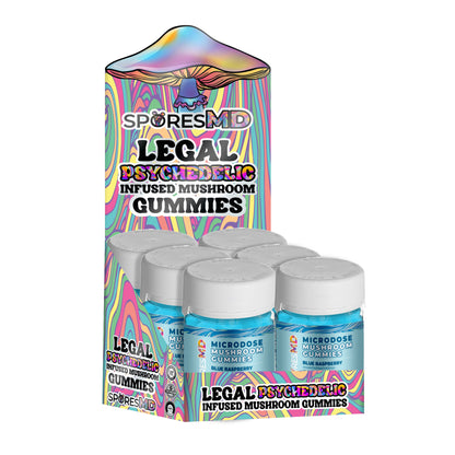 10Kmg Microdose Gummies 20ct Jars / 6 Pack POP Display