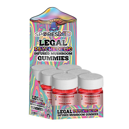 10Kmg Microdose Gummies 20ct Jars / 6 Pack POP Display